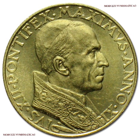 moneta, monete, moneta vaticana, monete vaticane, moneta pio xii, monete pio xii, 100 lire pio xii, numismatica