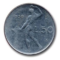 50 lire 1958 Vulcano