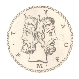 moneta romana imperiale, monete romane imperiali, giano bifronte