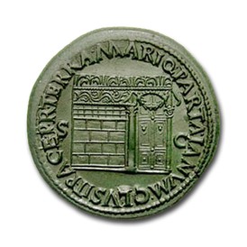 moneta romana imperiale, monete romane imperiali, sesterzio tempio di giano